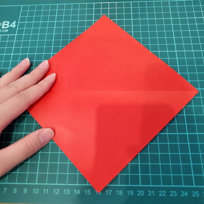 紅葉もみじの折り紙 難しい作り方折り方①基本(3)