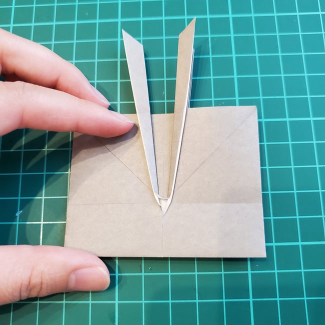 折り紙のクワガタ リアルに一枚でつくる折り方作り方②からだ(1)