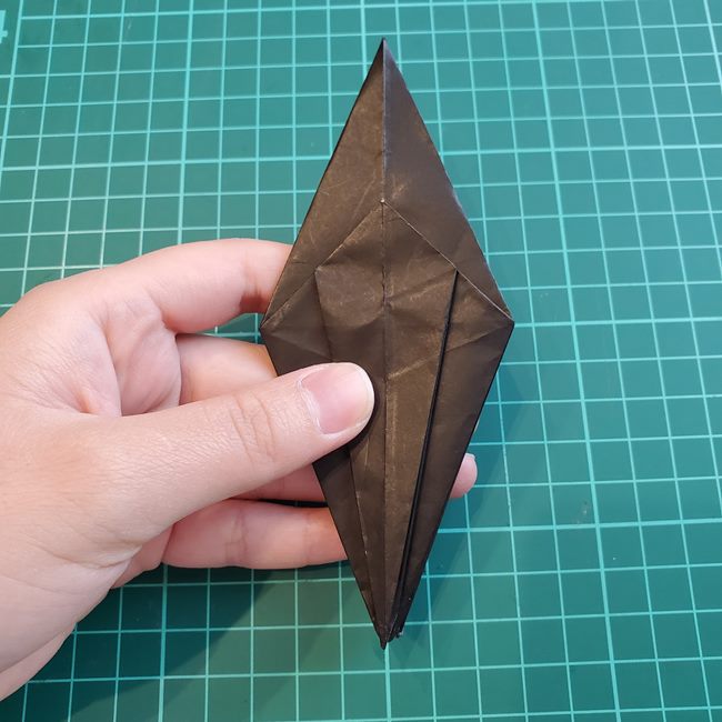 ヘラクレスオオカブトの折り紙 カブトムシをリアルに一枚でつくる折り方作り方②折り筋(42)
