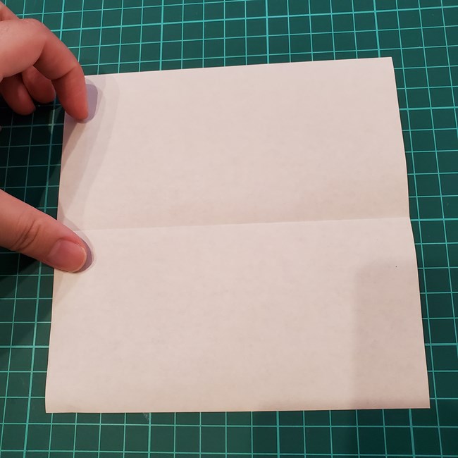 カブトムシの折り紙 かわいい動く作り方折り方①折り筋(3)