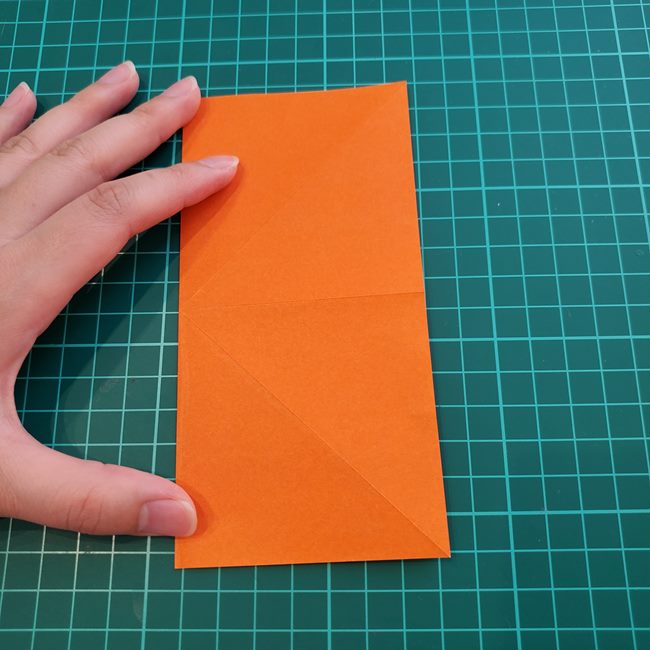 折り紙の麦わら帽子 かぶれる立体的な作り方折り方①円形(8)