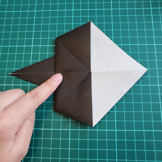 カブトムシの折り紙 簡単に一枚でつくる折り方作り方(10)