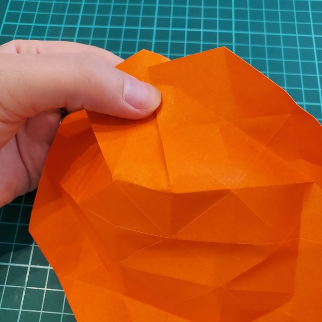 折り紙の麦わら帽子 かぶれる立体的な作り方折り方②立体(15)