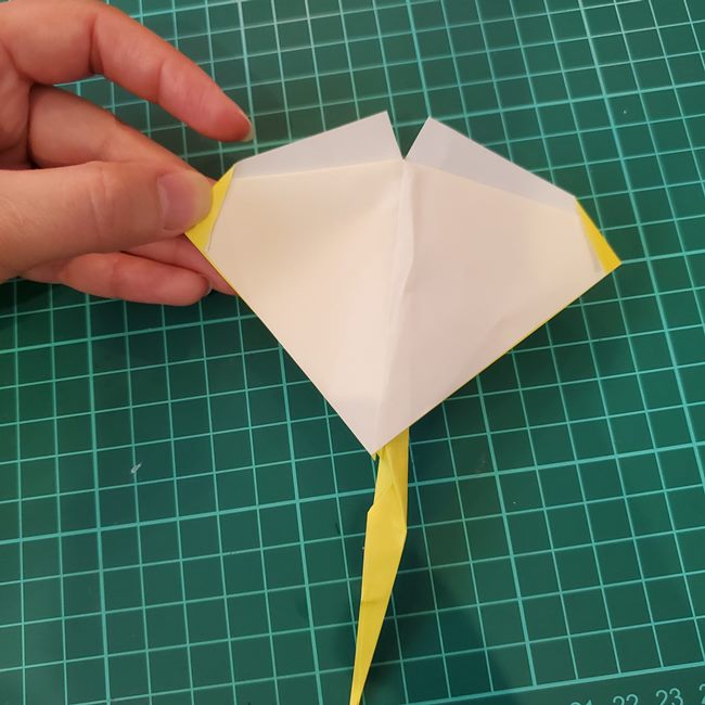 銀杏(イチョウ)の葉っぱの折り紙 作り方折り方(22)