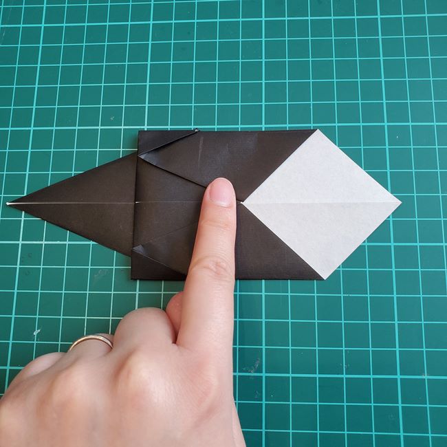 カブトムシの折り紙 簡単に一枚でつくる折り方作り方(11)