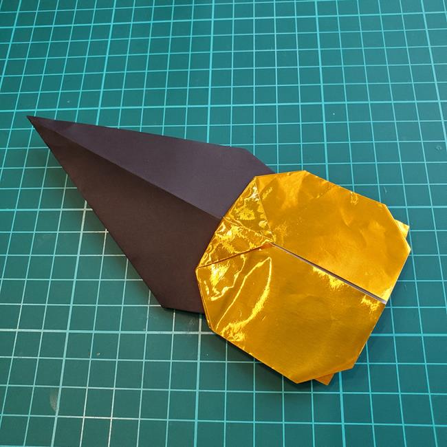 ヘラクレスカブトムシの折り紙 簡単な作り方折り方③完成(4)