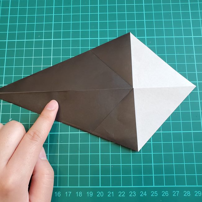 カブトムシの折り紙 簡単に一枚でつくる折り方作り方(6)