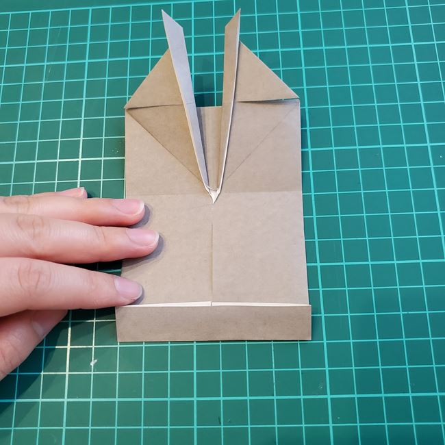 折り紙のクワガタ リアルに一枚でつくる折り方作り方①ツノ(15)
