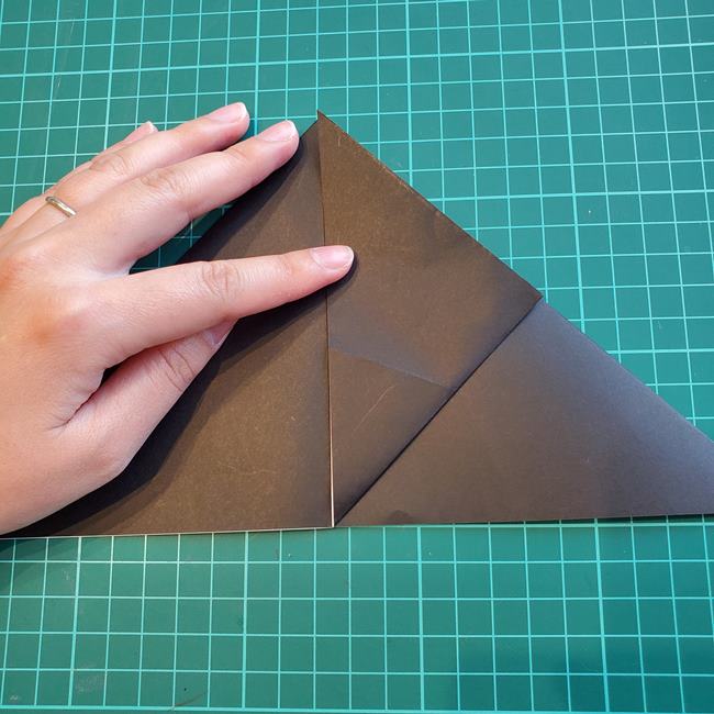 ヘラクレスオオカブトの折り紙 カブトムシをリアルに一枚でつくる折り方作り方②折り筋(3)
