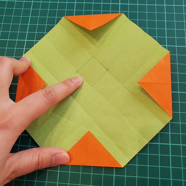 折り紙の麦わら帽子 かぶれる立体的な作り方折り方②立体(4)