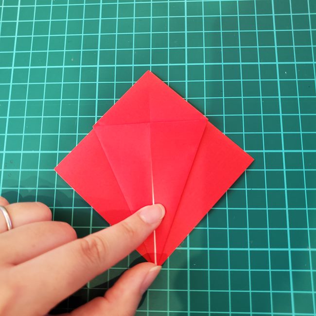 紅葉もみじの折り紙 難しい作り方折り方①基本(13)