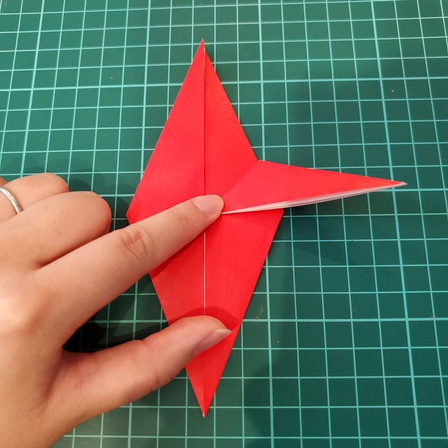 紅葉もみじの折り紙 難しい作り方折り方②葉っぱ(5)