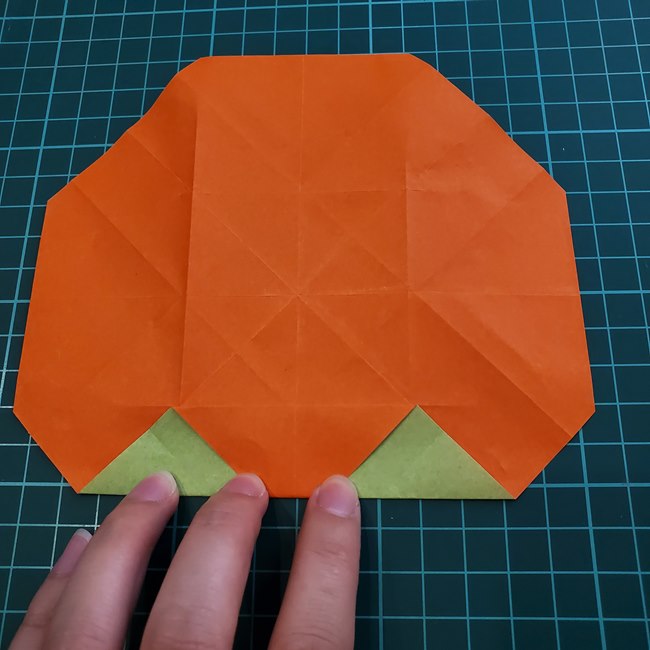 折り紙の麦わら帽子 かぶれる立体的な作り方折り方②立体(8)