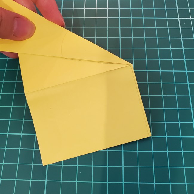 銀杏の折り紙の切り方は簡単♪(9)