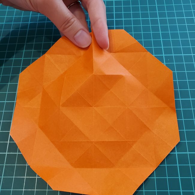 折り紙の麦わら帽子 かぶれる立体的な作り方折り方②立体(12)