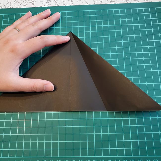 ヘラクレスオオカブトの折り紙 カブトムシをリアルに一枚でつくる折り方作り方②折り筋(2)