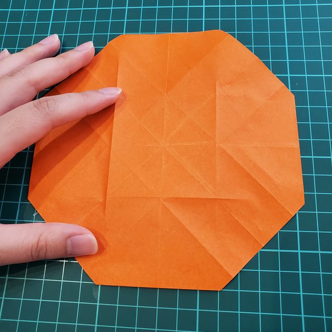 折り紙の麦わら帽子 かぶれる立体的な作り方折り方②立体(7)