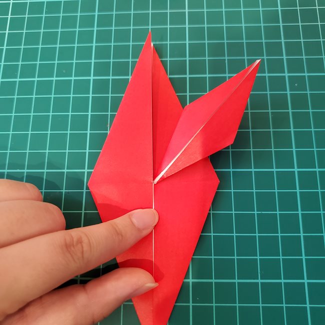 紅葉もみじの折り紙 難しい作り方折り方②葉っぱ(8)