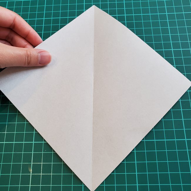 ヘラクレスカブトムシの折り紙 簡単な作り方折り方①頭(3)