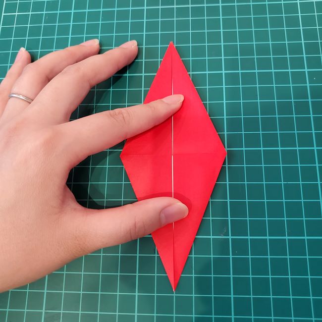 紅葉もみじの折り紙 難しい作り方折り方②葉っぱ(4)