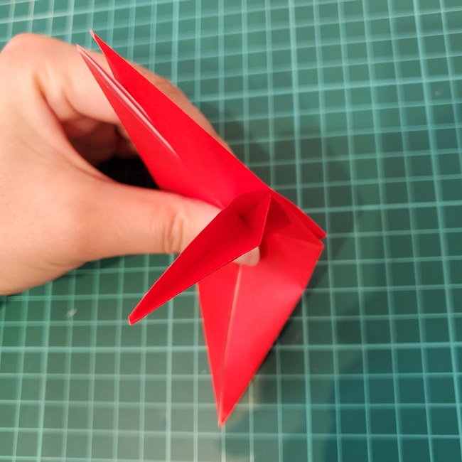 紅葉もみじの折り紙 難しい作り方折り方②葉っぱ(7)