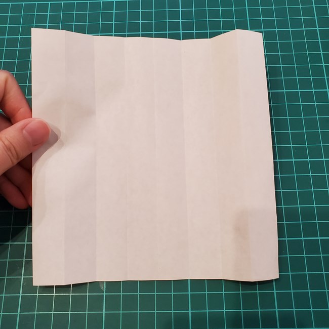 カブトムシの折り紙 かわいい動く作り方折り方①折り筋(6)