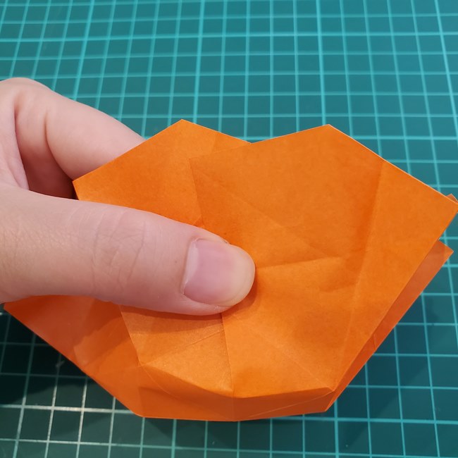 折り紙の麦わら帽子 かぶれる立体的な作り方折り方②立体(17)