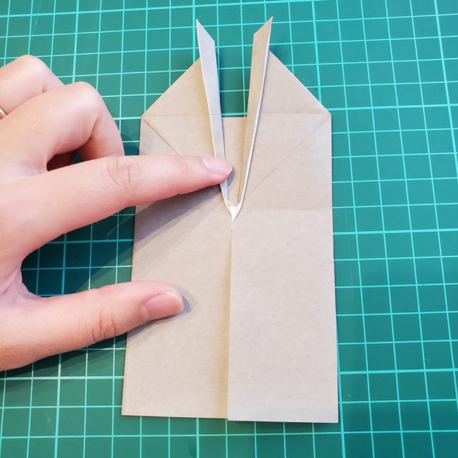 折り紙のクワガタ リアルに一枚でつくる折り方作り方①ツノ(13)