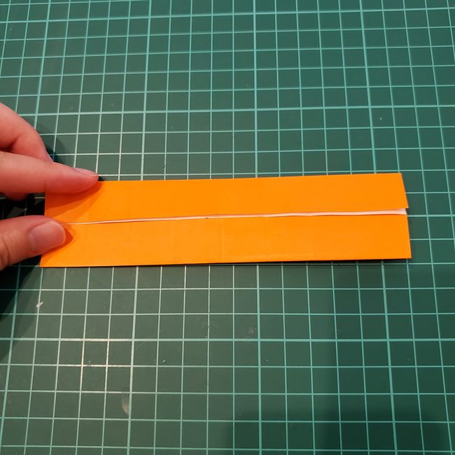 カブトムシの折り紙 かわいい動く作り方折り方①折り筋(10)