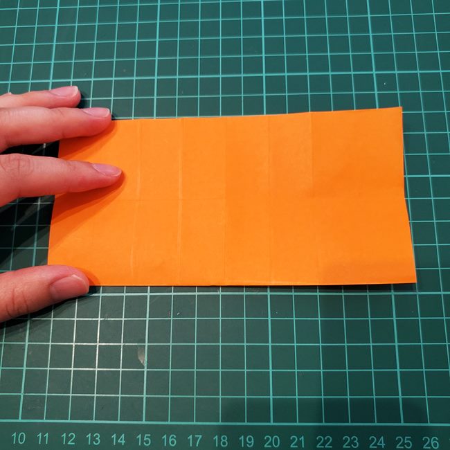 カブトムシの折り紙 かわいい動く作り方折り方①折り筋(9)