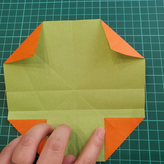 折り紙の麦わら帽子 かぶれる立体的な作り方折り方②立体(2)