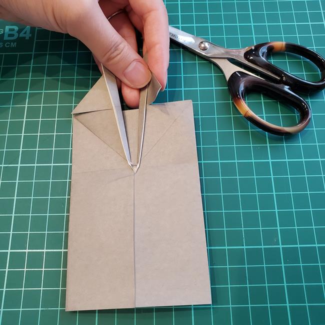 折り紙のクワガタ リアルに一枚でつくる折り方作り方①ツノ(14)