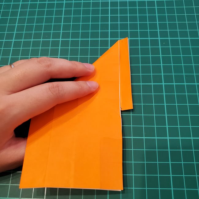カブトムシの折り紙 かわいい動く作り方折り方①折り筋(22)