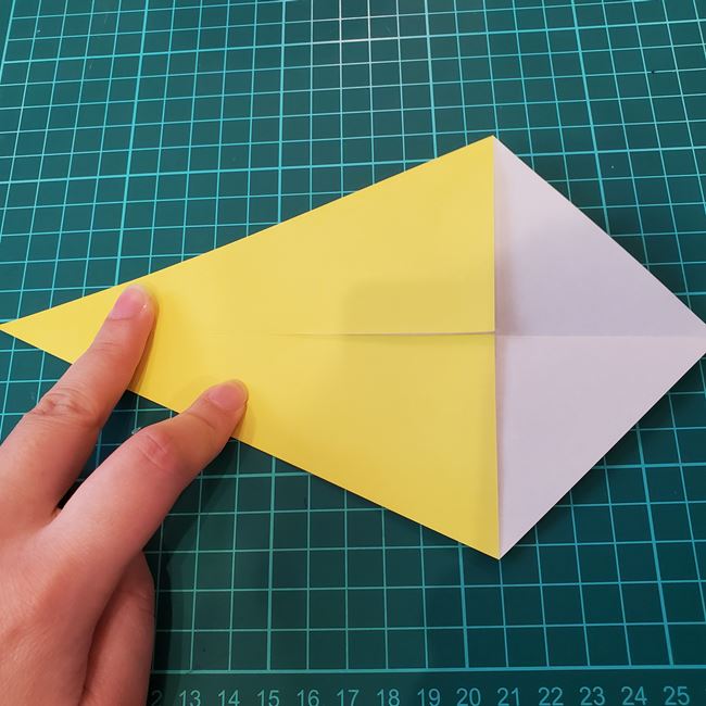 銀杏(イチョウ)の葉っぱの折り紙 作り方折り方(4)