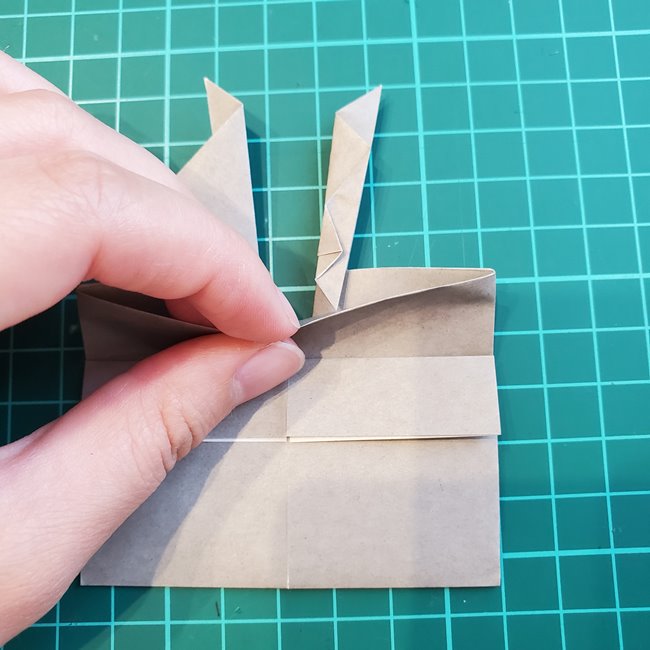 折り紙のクワガタ リアルに一枚でつくる折り方作り方①ツノ(21)