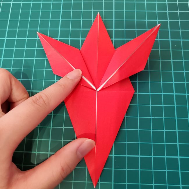 紅葉もみじの折り紙 難しい作り方折り方②葉っぱ(9)