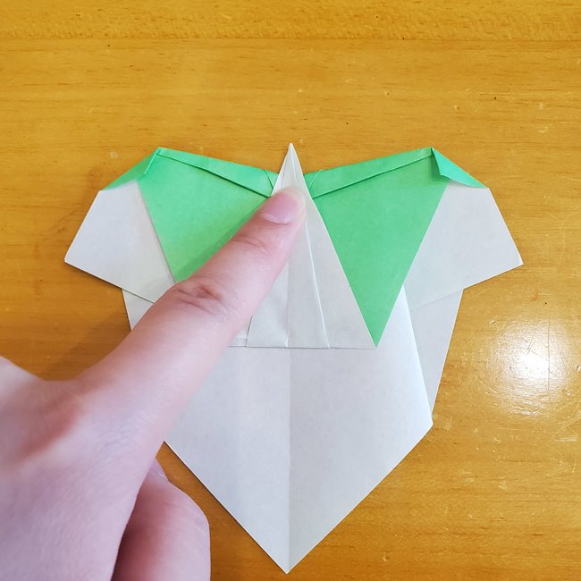 さつまいもの葉っぱの折り紙 折り方作り方(18)