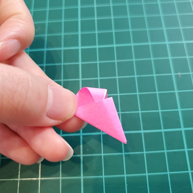 折り紙のハートは立体でも小さいと作り方は簡単！(10)
