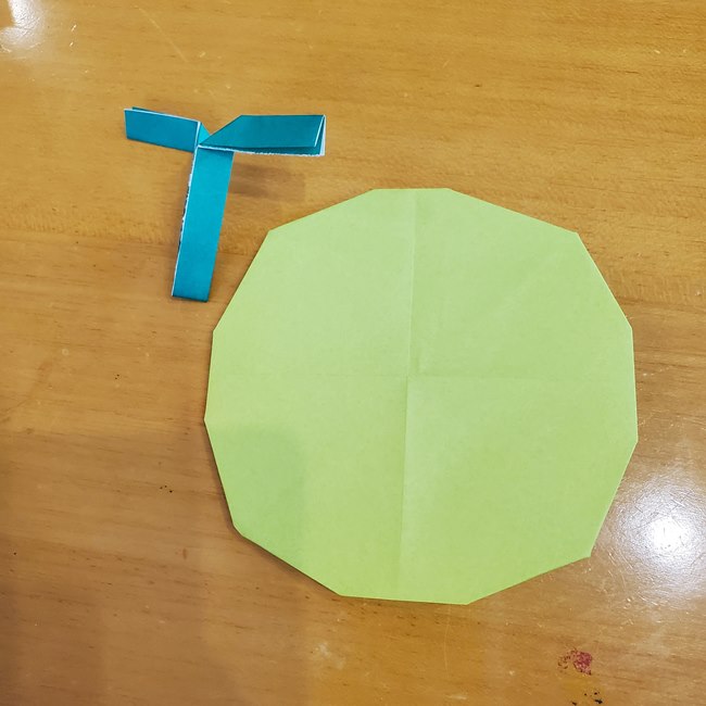 折り紙 メロンの折り方作り方は簡単！②葉っぱ(6)