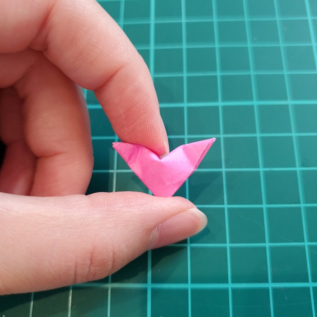 折り紙のハートは立体でも小さいと作り方は簡単！(14)