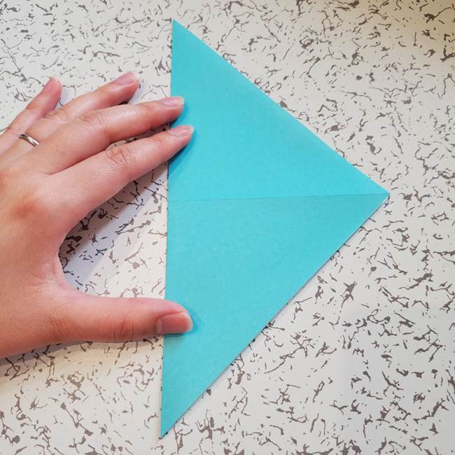 富士山の折り紙を平面でつくる折り方作り方(4)