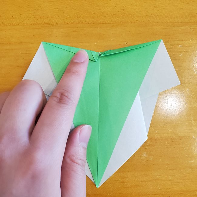 さつまいもの葉っぱの折り紙 折り方作り方(16)