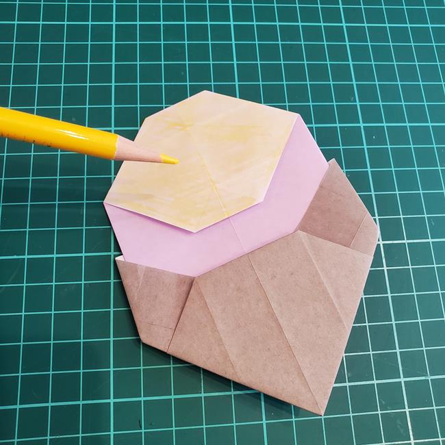 焼き芋 さつまいもの折り紙｜作り方折り方②袋(22)