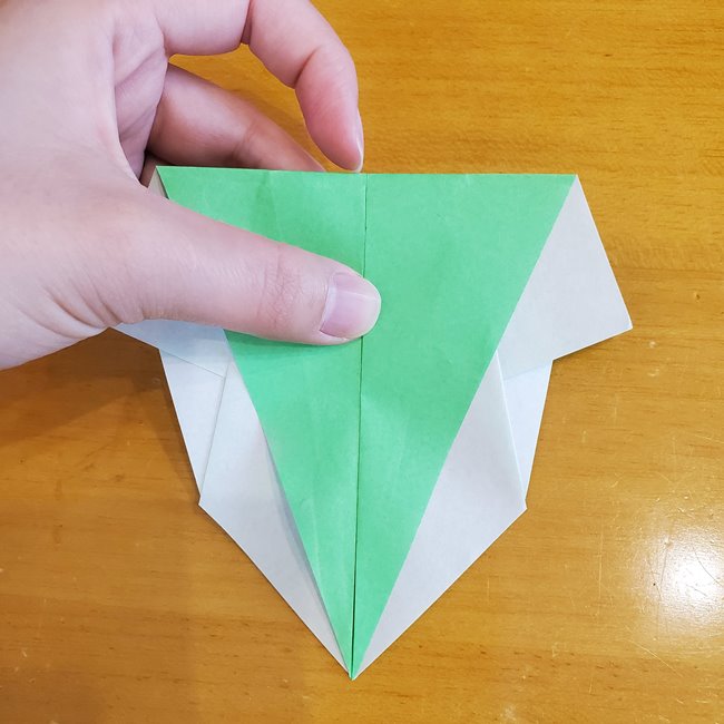 さつまいもの葉っぱの折り紙 折り方作り方(14)