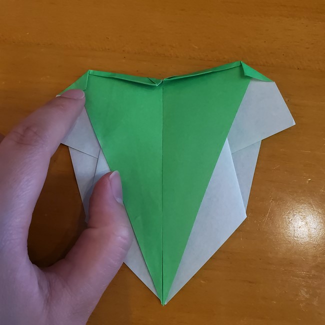 さつまいもの葉っぱの折り紙 折り方作り方(17)