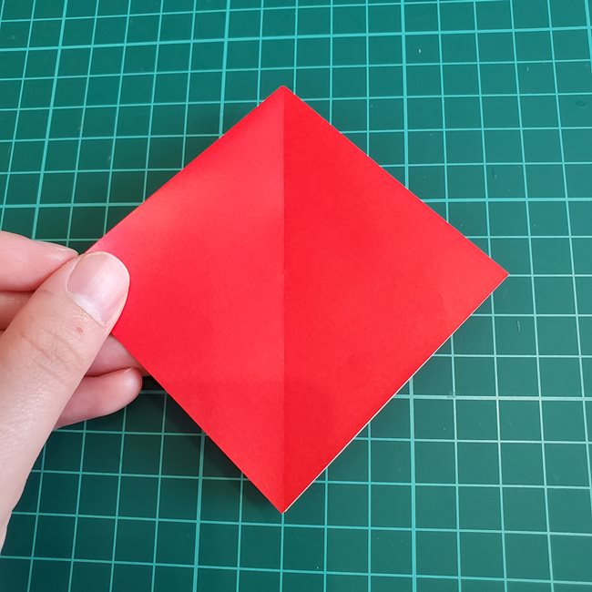 折り紙 ひし形のもみじ(平面)の簡単な折り方作り方①基本(22)