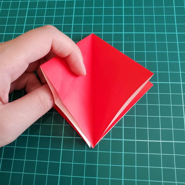 折り紙 ひし形のもみじ(平面)の簡単な折り方作り方①基本(13)