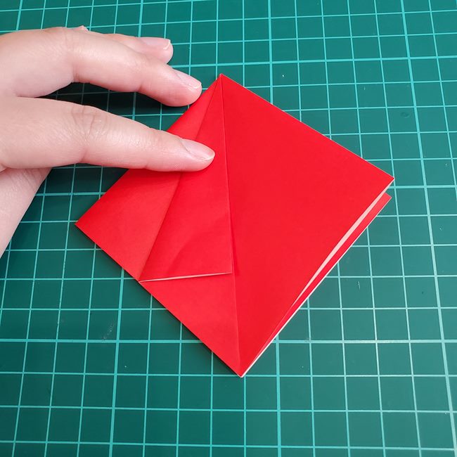 折り紙 ひし形のもみじ(平面)の簡単な折り方作り方①基本(12)