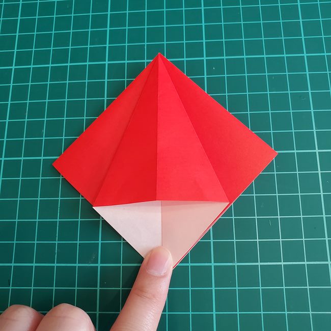 折り紙 ひし形のもみじ(平面)の簡単な折り方作り方①基本(15)