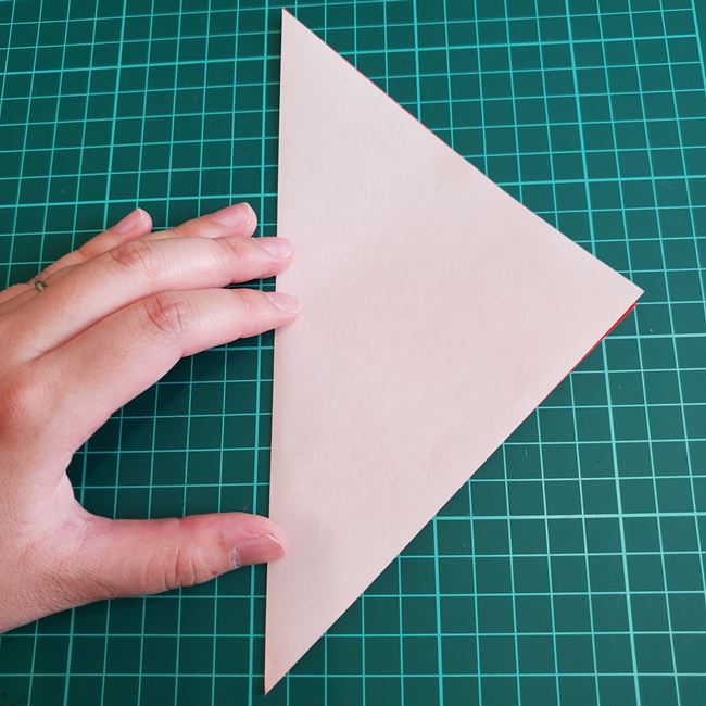折り紙 ひし形のもみじ(平面)の簡単な折り方作り方①基本(4)
